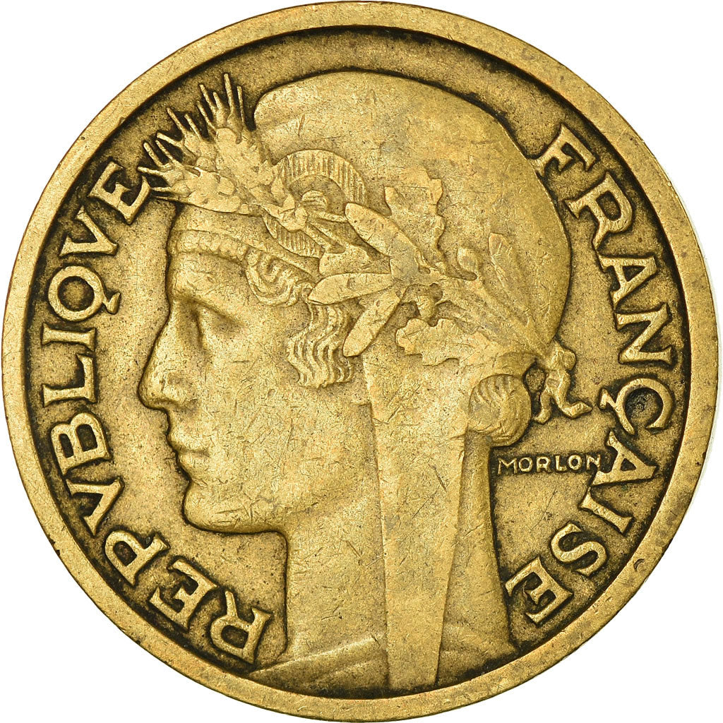 Münze, Frankreich, Morlon, 2 Francs, 1933, SS, Aluminum-Bronze, KM:886