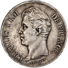Münze, Frankreich, Charles X, 5 Francs, 1829, Rouen, SS+, Silber, Gadoury:644