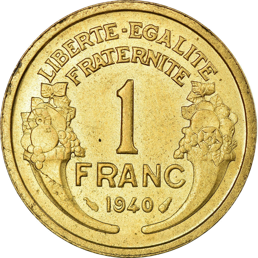 Monnaie, France, Morlon, Franc, 1940, SUP, Aluminum-Bronze, Gadoury:470, KM:885