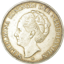 Moneda, Países Bajos, Wilhelmina I, 2-1/2 Gulden, 1929, MBC, Plata, KM:165