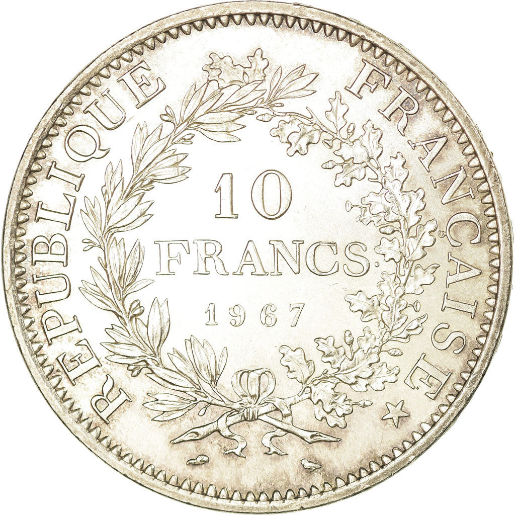 Coin, France, Hercule, 10 Francs, 1967, Paris, Avec accent, AU(55-58), Silver