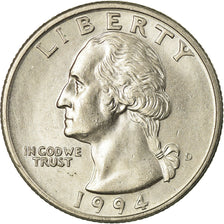 Coin, United States, Washington Quarter, Quarter, 1994, U.S. Mint, Denver