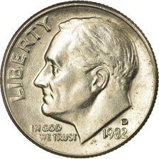 Coin, United States, Roosevelt Dime, Dime, 1982, U.S. Mint, Denver, AU(55-58)