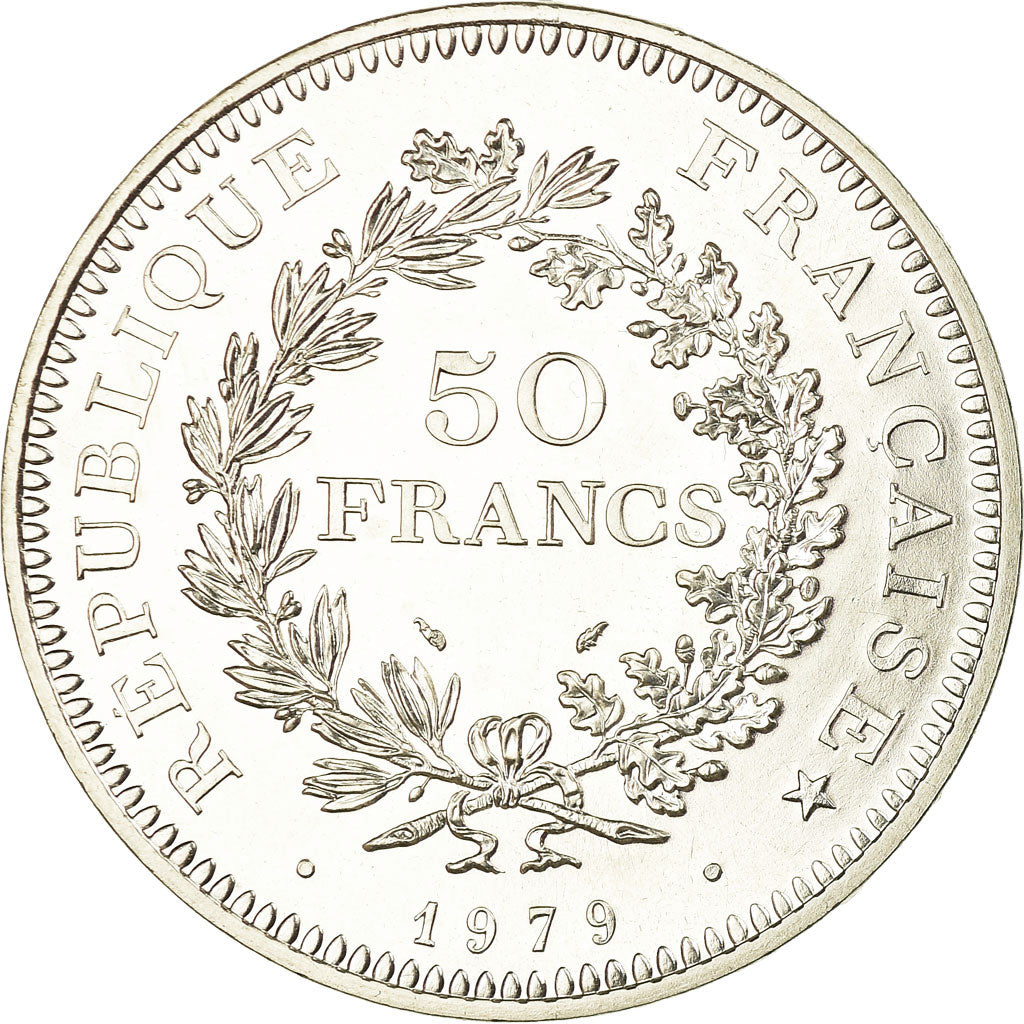 Coin, France, Hercule, 50 Francs, 1979, Paris, FDC, MS(65-70), Silver, KM:941.1