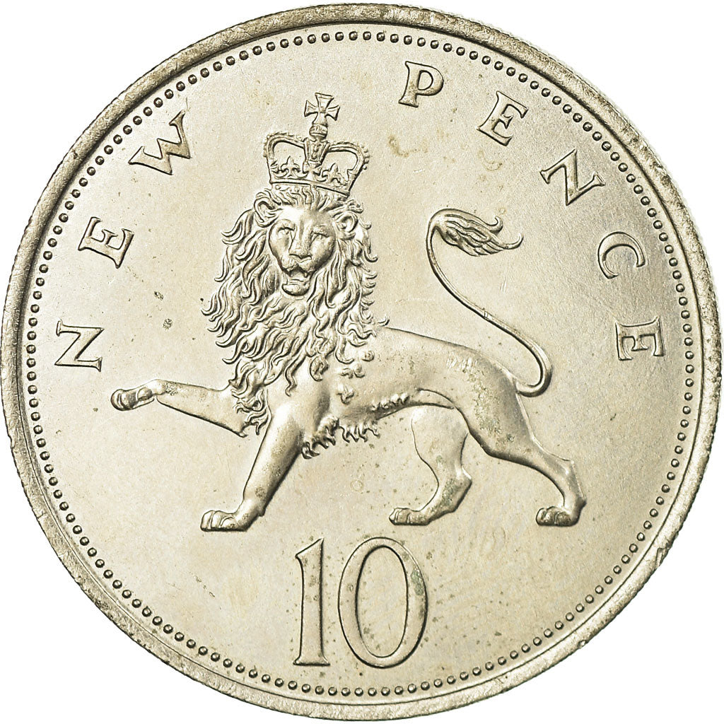 Coin, Great Britain, Elizabeth II, 10 New Pence, 1969, MS(63), Copper-nickel