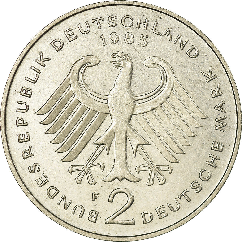 Coin, GERMANY - FEDERAL REPUBLIC, 2 Mark, 1985, Stuttgart, AU(50-53)