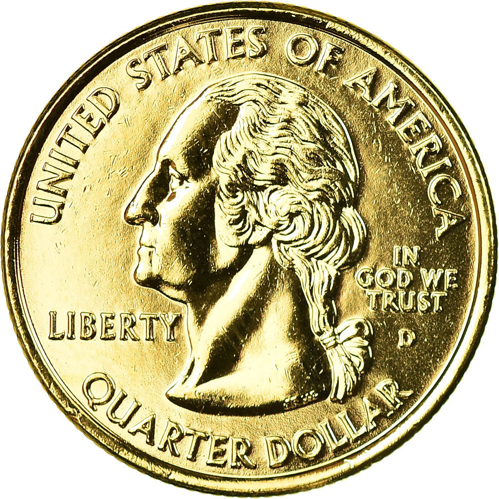Coin, United States, Quarter, 2001, U.S. Mint, Denver, golden, MS(63)