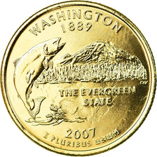 Münze, Vereinigte Staaten, Quarter, 2007, U.S. Mint, Philadelphia, golden, UNZ