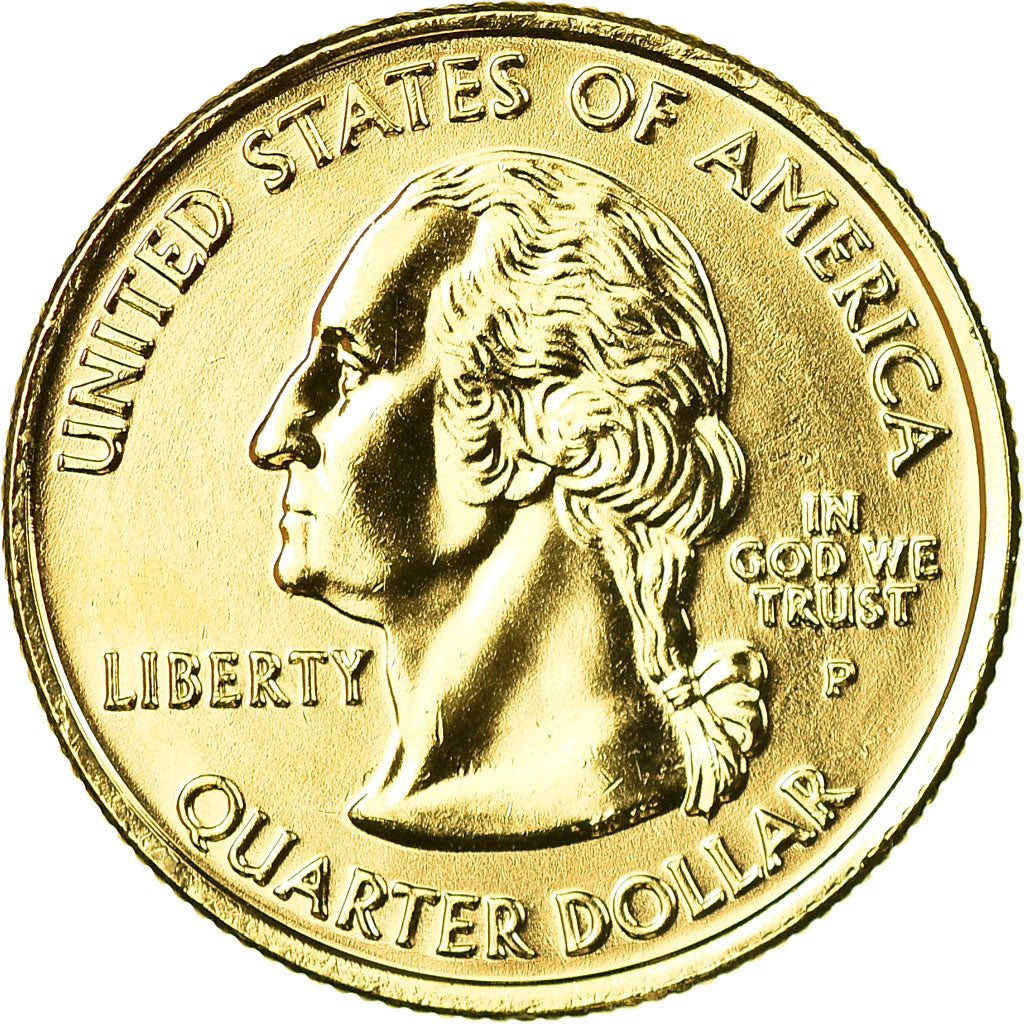 Münze, Vereinigte Staaten, Quarter, 2007, U.S. Mint, Philadelphia, golden, UNZ