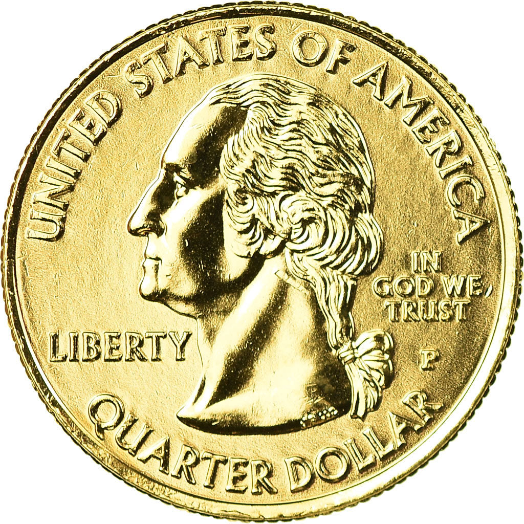 Coin, United States, Quarter, 2009, U.S. Mint, Philadelphia, golden, MS(63)