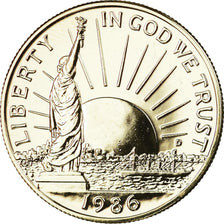 Coin, United States, Half Dollar, 1986, U.S. Mint, Denver, golden, MS(63)