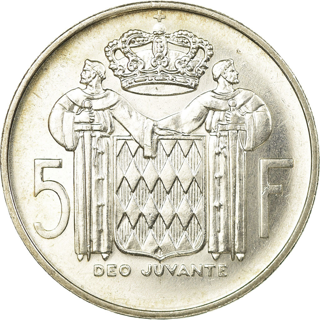 Coin, Monaco, Rainier III, 5 Francs, 1960, MS(60-62), Silver, KM:141
