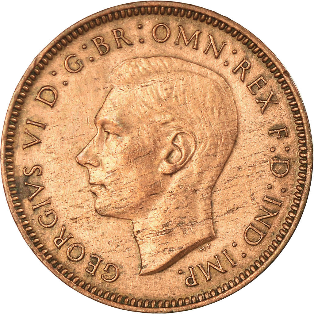 Coin, Great Britain, George VI, Farthing, 1944, AU(50-53), Bronze, KM:843