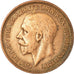 Moneda, Gran Bretaña, George V, Farthing, 1933, MBC, Bronce, KM:825
