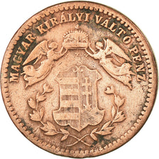Coin, Hungary, Franz Joseph I, Krajczar, 1872, Kremnitz, VF(30-35), Copper