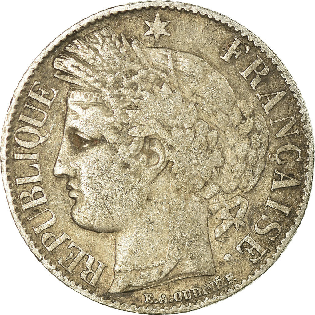 Coin, France, Cérès, Franc, 1887, Paris, VF(30-35), Silver, KM:822.1