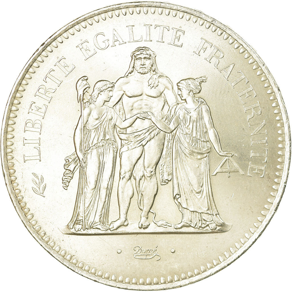 Coin, France, Hercule, 50 Francs, 1976, Paris, AU(55-58), Silver, KM:941.1