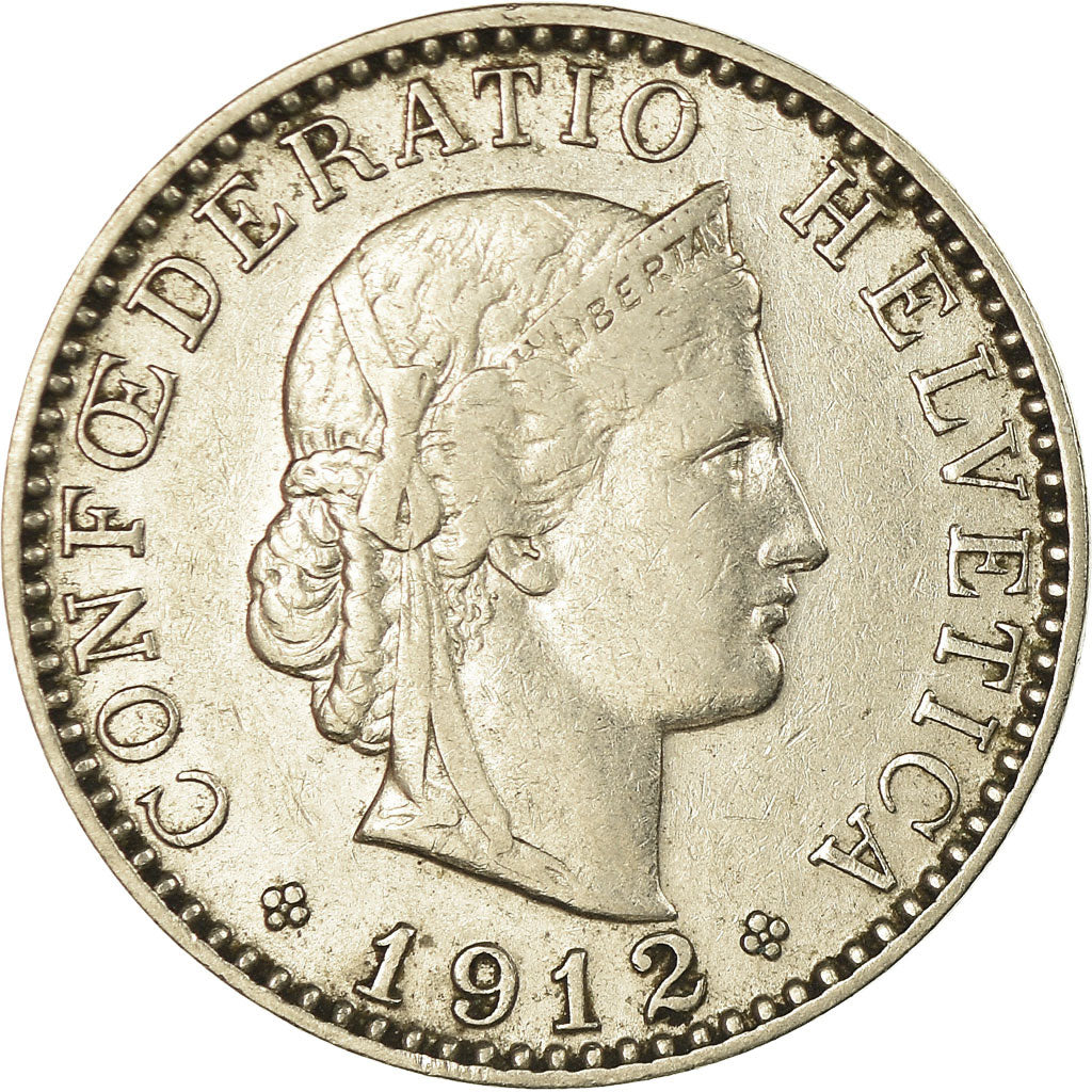 Monnaie, Suisse, 20 Rappen, 1912, Bern, TB+, Nickel, KM:29
