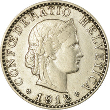 Monnaie, Suisse, 20 Rappen, 1912, Bern, TB+, Nickel, KM:29