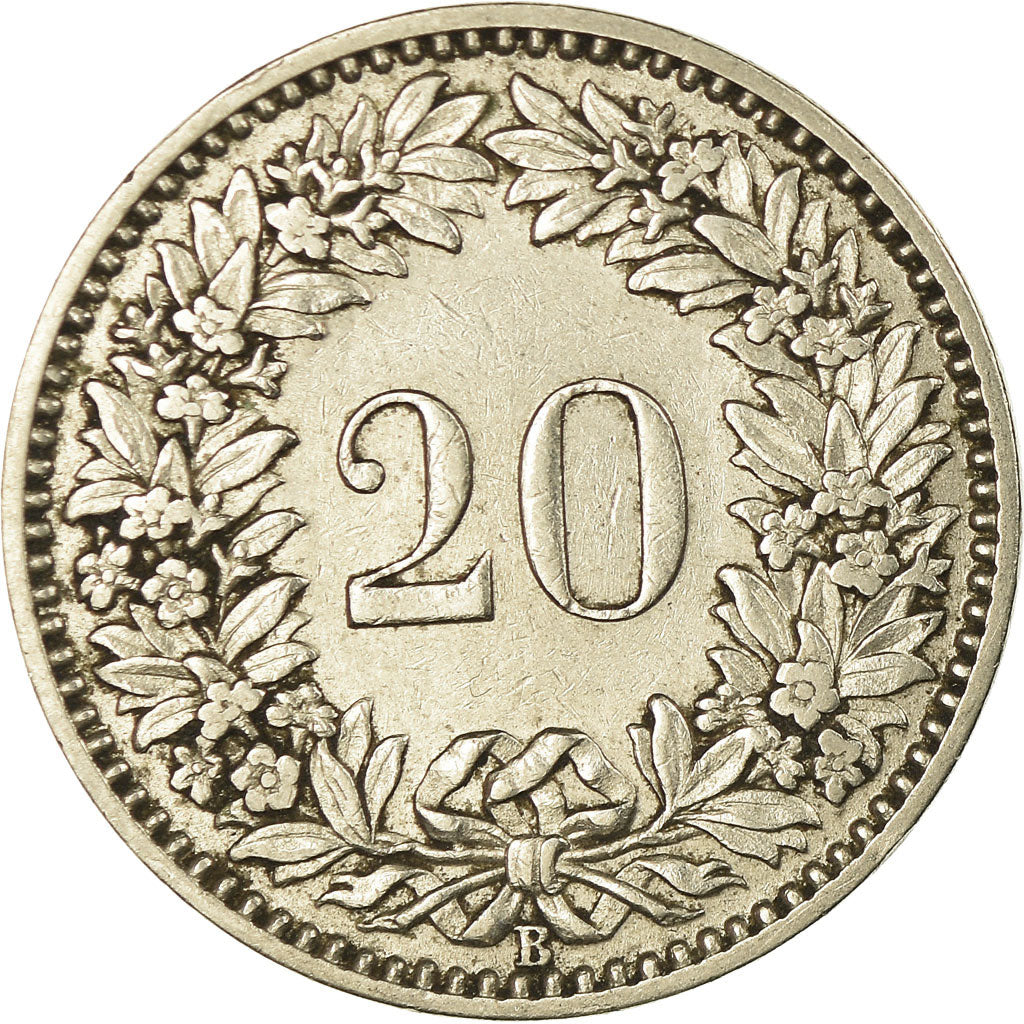 Monnaie, Suisse, 20 Rappen, 1912, Bern, TB+, Nickel, KM:29