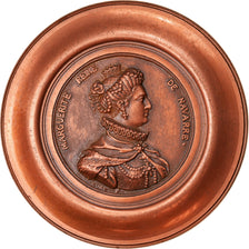 France, Medal, Marguerite, Reine de Navarre, History, 1972, Cure, MS(63), Copper