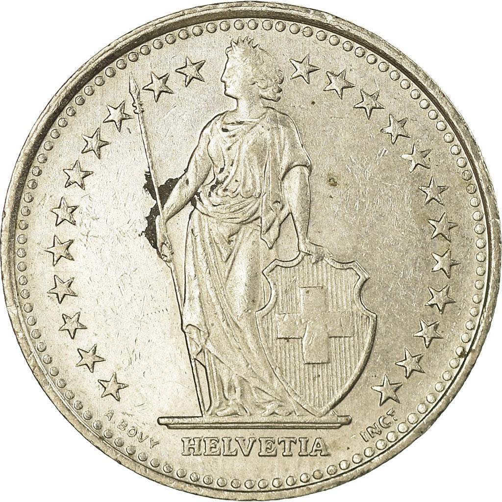 Coin, Switzerland, 1/2 Franc, 1996, Bern, EF(40-45), Copper-nickel, KM:23a.3