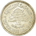 Coin, Lebanon, 50 Piastres, 1952, Utrecht, AU(50-53), Silver, KM:17