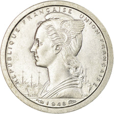Coin, Madagascar, Franc, 1948, Paris, AU(55-58), Aluminum, KM:3