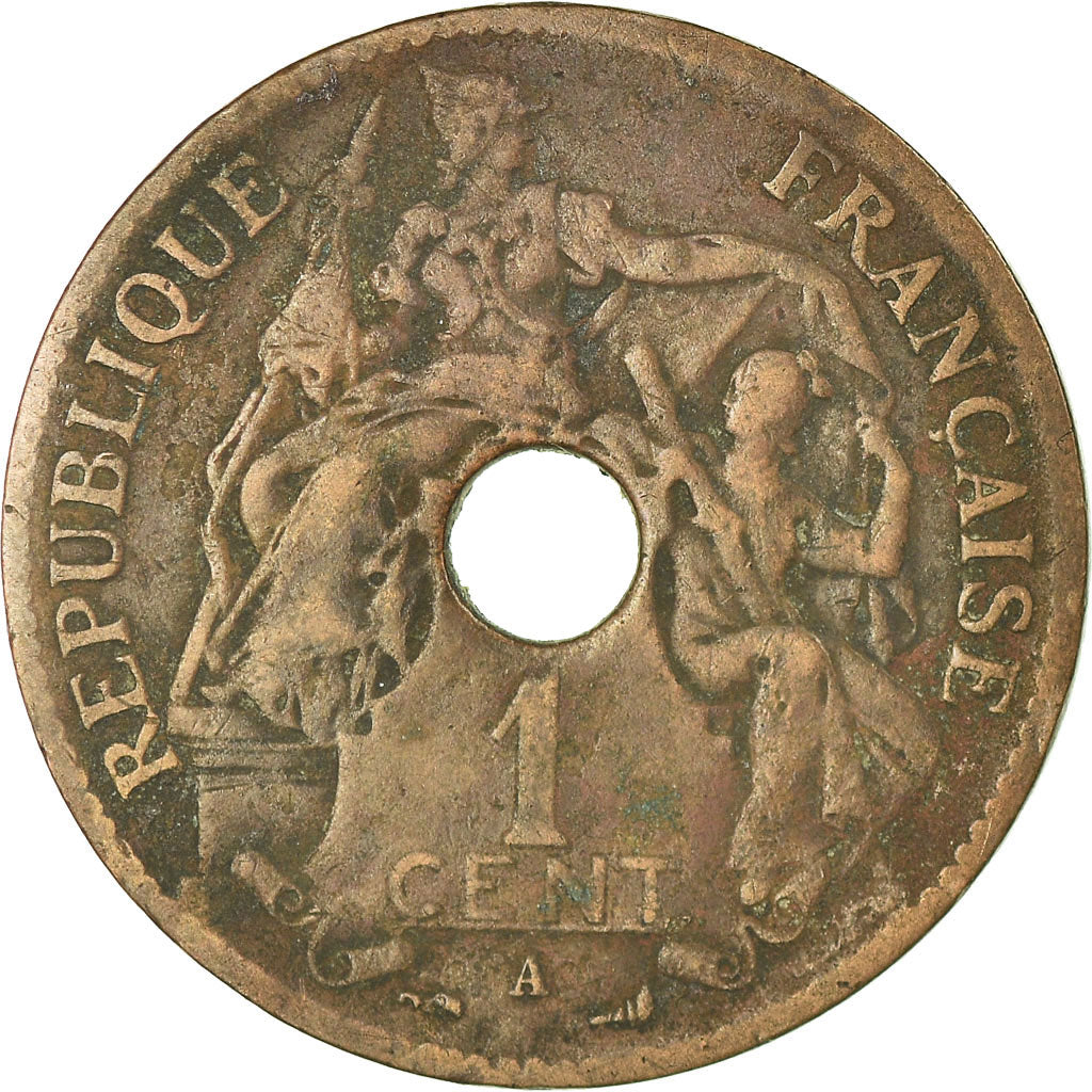 Coin, FRENCH INDO-CHINA, Cent, 1901, Paris, VF(20-25), Bronze, KM:8