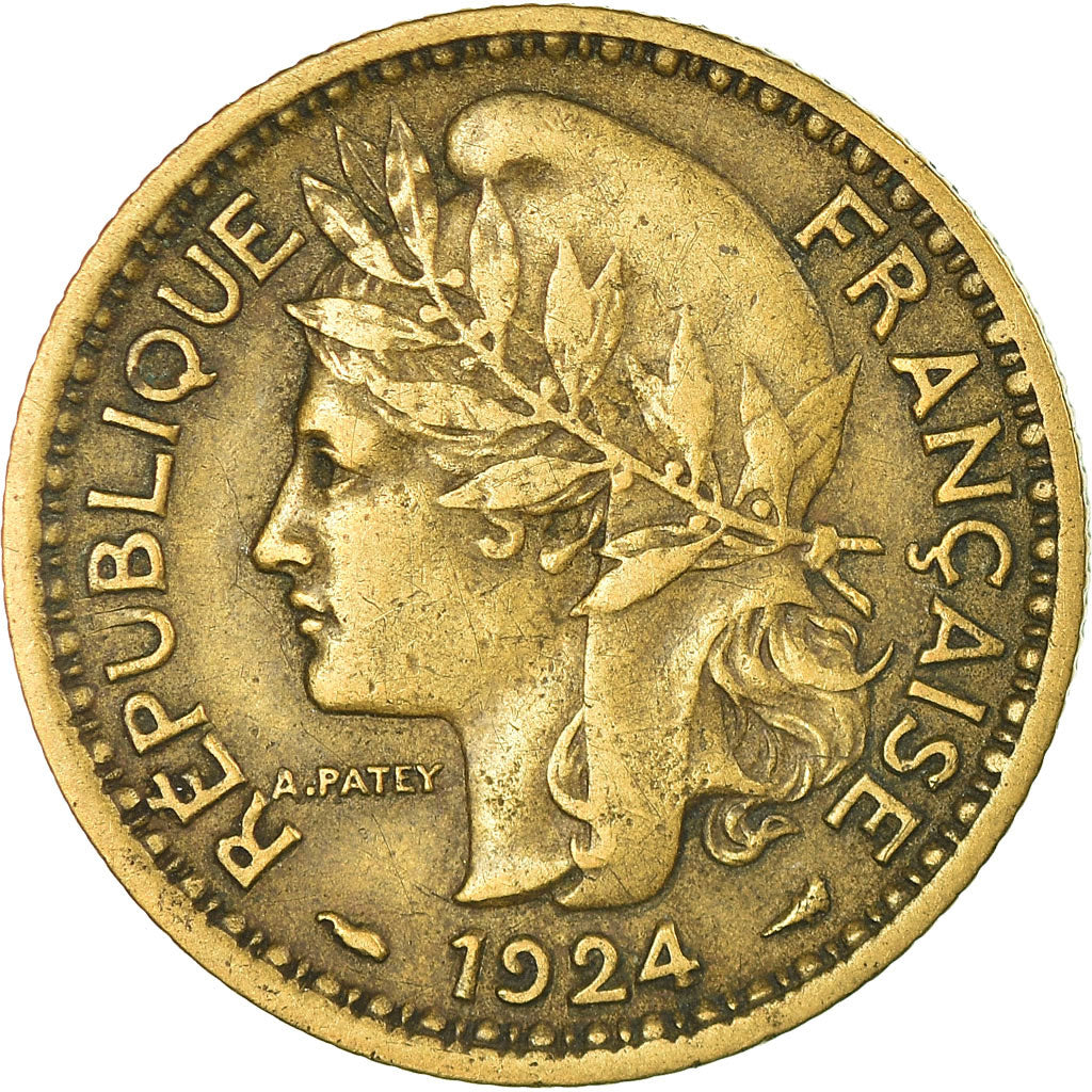 Coin, Togo, Franc, 1924, Paris, EF(40-45), Aluminum-Bronze, KM:2