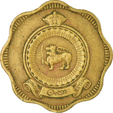 Coin, Ceylon, Elizabeth II, 10 Cents, 1963, EF(40-45), Nickel-brass, KM:130
