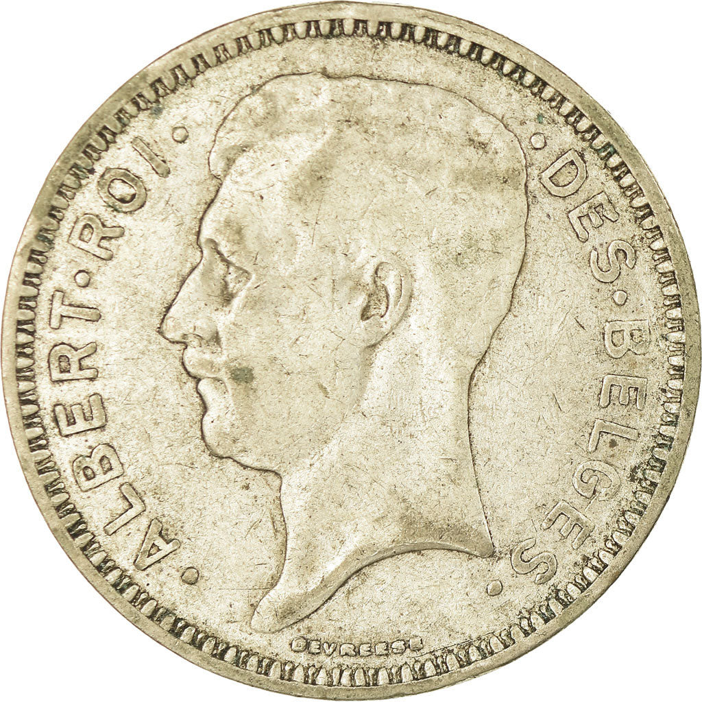Coin, Belgium, 20 Francs, 20 Frank, 1934, VF(20-25), Silver, KM:103.1