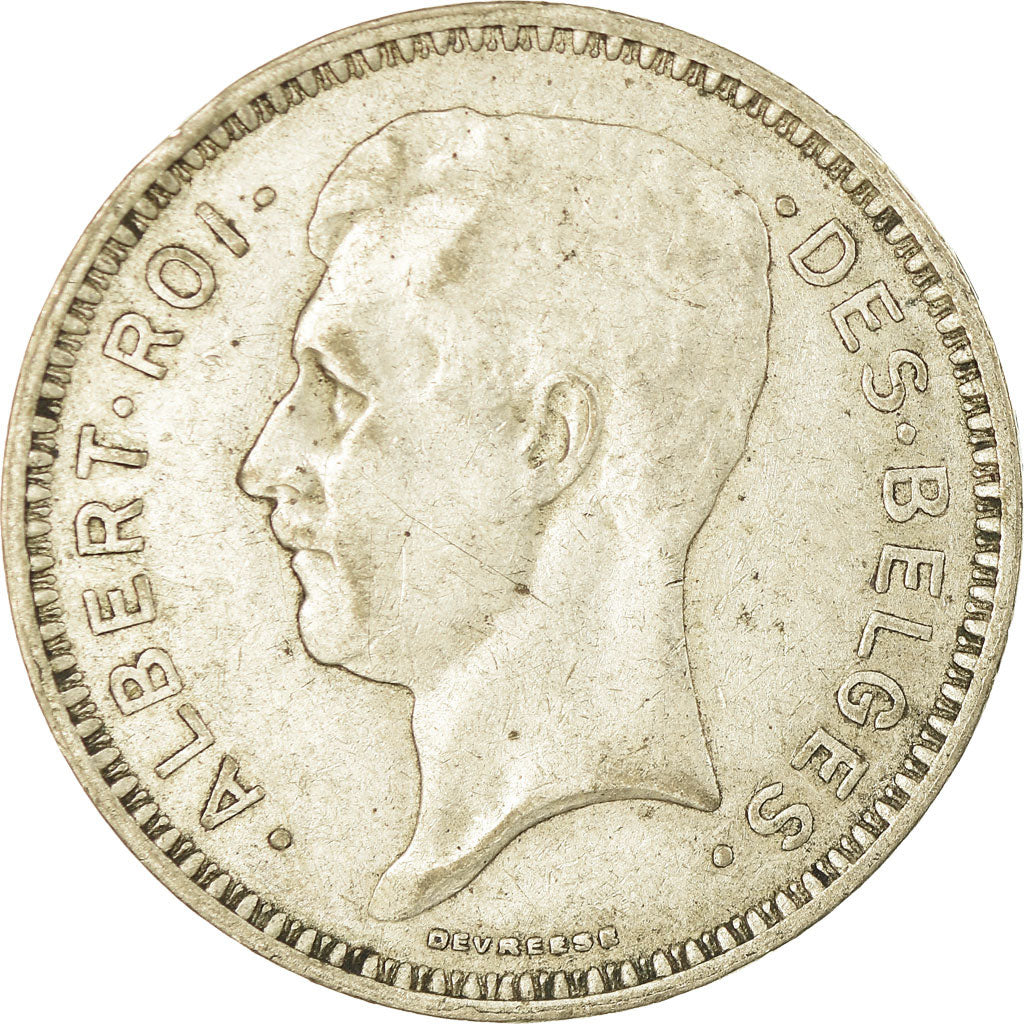 Coin, Belgium, 20 Francs, 20 Frank, 1934, VF(20-25), Silver, KM:103.1