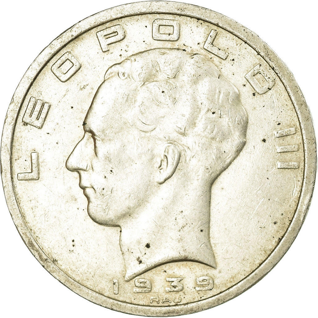 Coin, Belgium, 50 Francs, 50 Frank, 1939, EF(40-45), Silver, KM:121