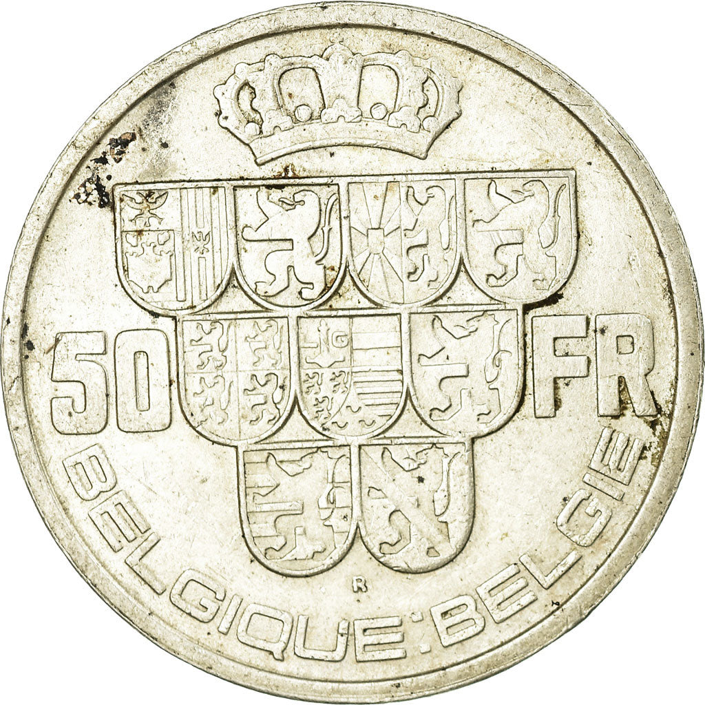 Coin, Belgium, 50 Francs, 50 Frank, 1939, EF(40-45), Silver, KM:121