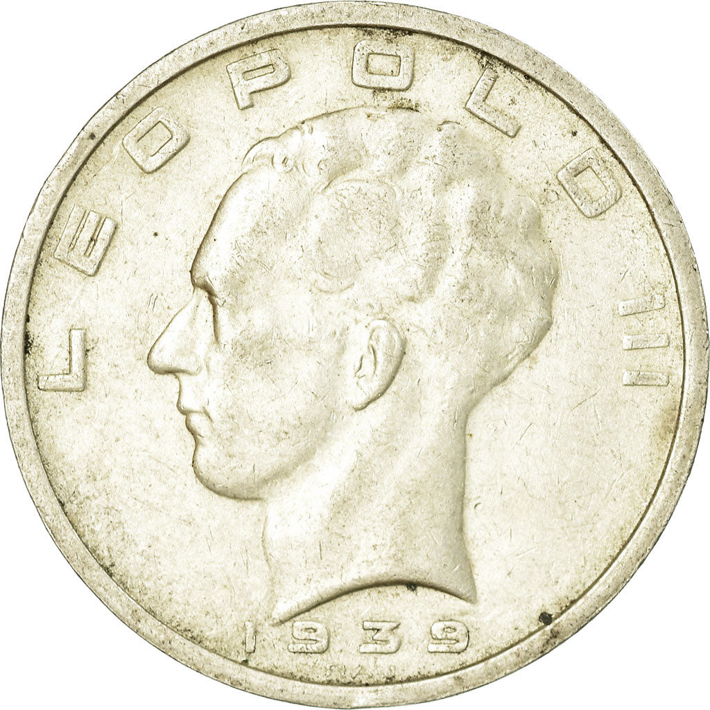 Coin, Belgium, 50 Francs, 50 Frank, 1939, EF(40-45), Silver, KM:122.1