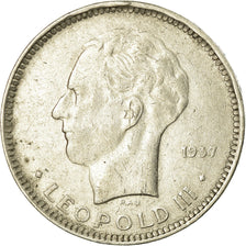 Coin, Belgium, 5 Francs, 5 Frank, 1937, Paris, VF(30-35), Nickel, KM:108