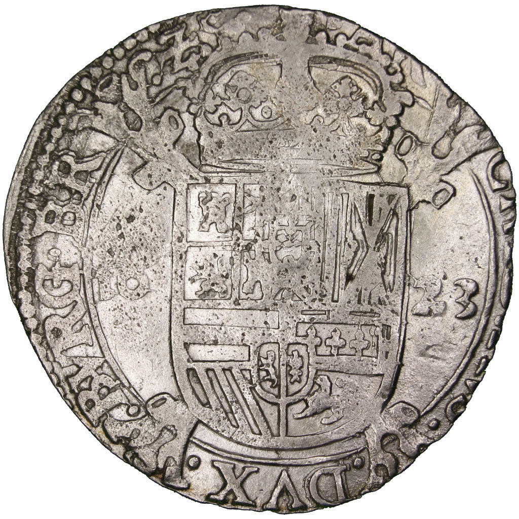 Coin, Spanish Netherlands, BRABANT, Escalin, 1623, Antwerp, VF(30-35), Silver