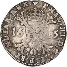 SPANISH NETHERLANDS, Patagon, 1645, Brabant, KM #53.3, EF(40-45), Silver, 26.91