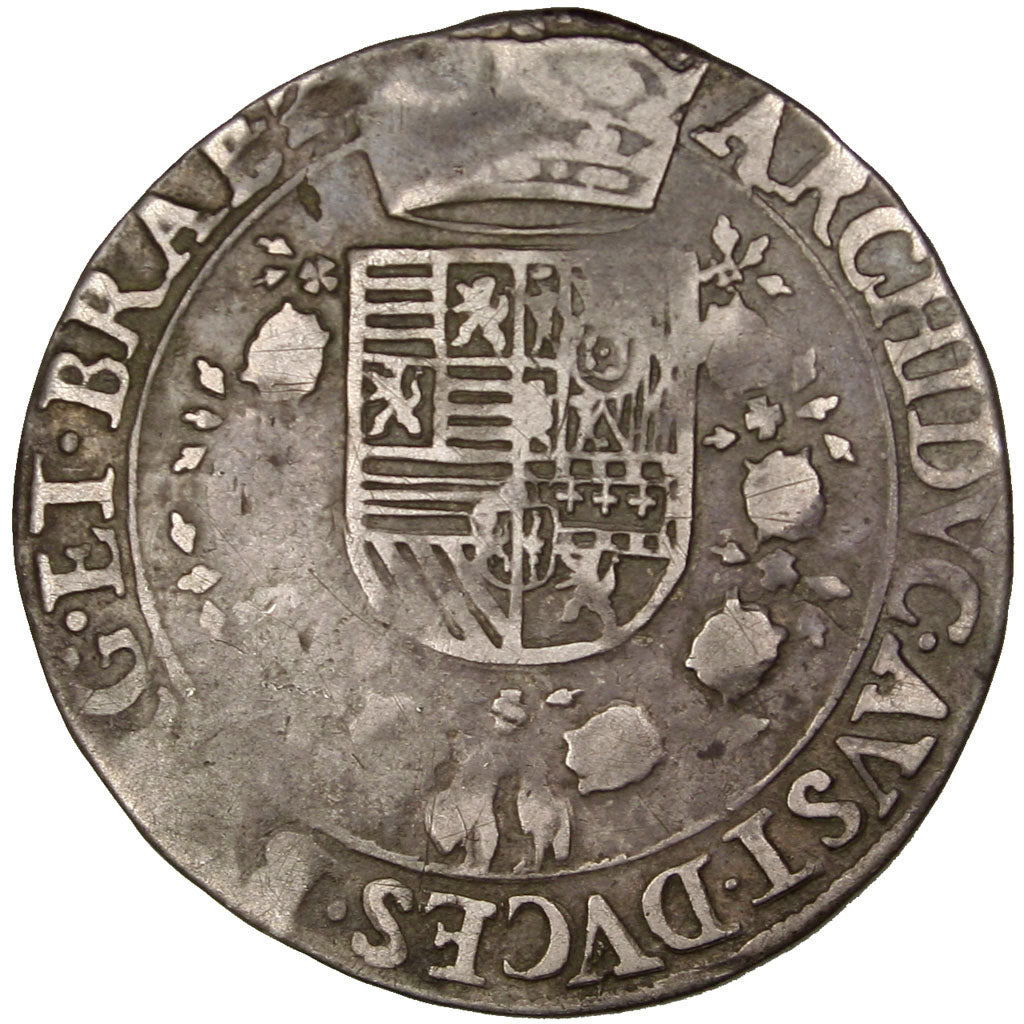 SPANISH NETHERLANDS, 1/4 Patagon, Antwerp, KM #34.1, VF(30-35), Silver, 6.83