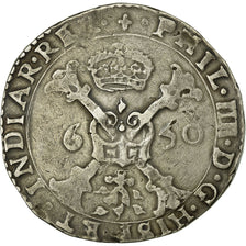 Moneta, Paesi Bassi Spagnoli, Flanders, Patagon, 1650, Bruges, MB+, Argento