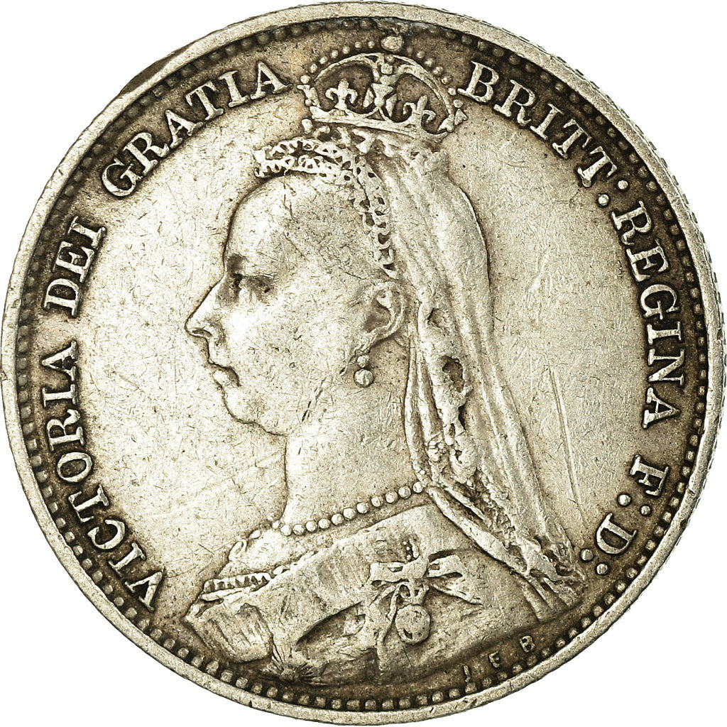 Coin, Great Britain, Victoria, 6 Pence, 1892, EF(40-45), Silver, KM:760