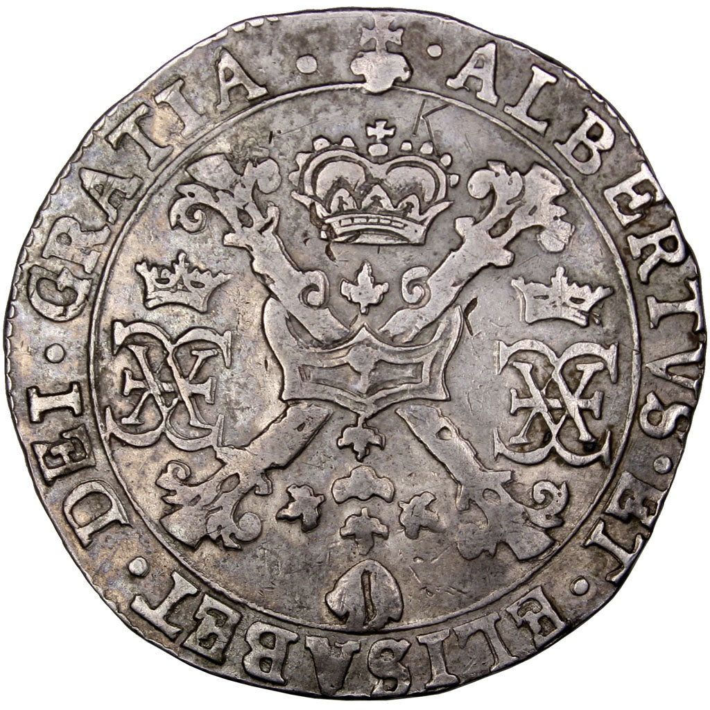 SPANISH NETHERLANDS, Patagon, Brabant, KM #35.3, EF(40-45), Silver, 27.57