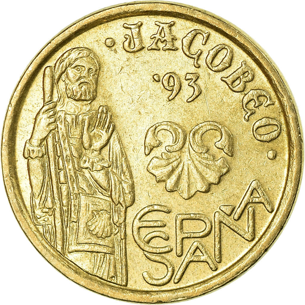 Monnaie, Espagne, Juan Carlos I, 5 Pesetas, 1993, Madrid, TTB+, Aluminum-Bronze