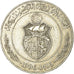 Coin, Tunisia, 1/2 Dinar, 1996/AH1416, EF(40-45), Copper-nickel, KM:346