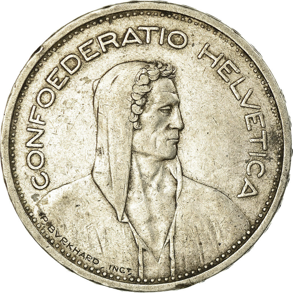 Coin, Switzerland, 5 Francs, 1935, Bern, EF(40-45), Silver, KM:40