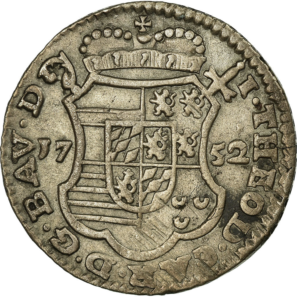 Coin, LIEGE, John Theodore, Escalin, 6 Sols, 1752, Liege, VF(30-35), Silver