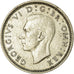 Coin, Great Britain, George VI, 6 Pence, 1945, AU(50-53), Silver, KM:852