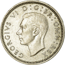 Coin, Great Britain, George VI, 6 Pence, 1946, AU(50-53), Silver, KM:852