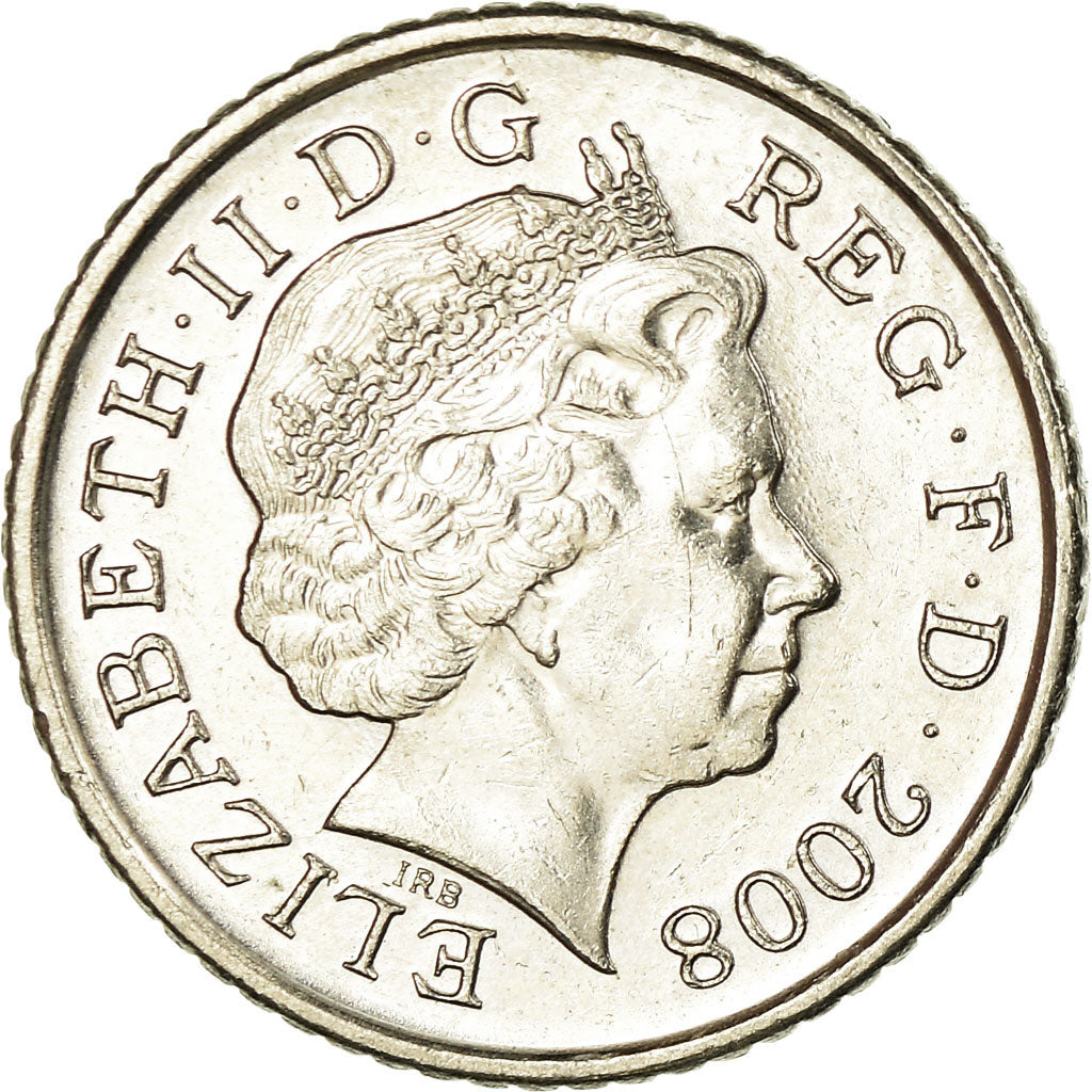 Coin, Great Britain, Elizabeth II, 5 Pence, 2008, AU(50-53), Copper-nickel